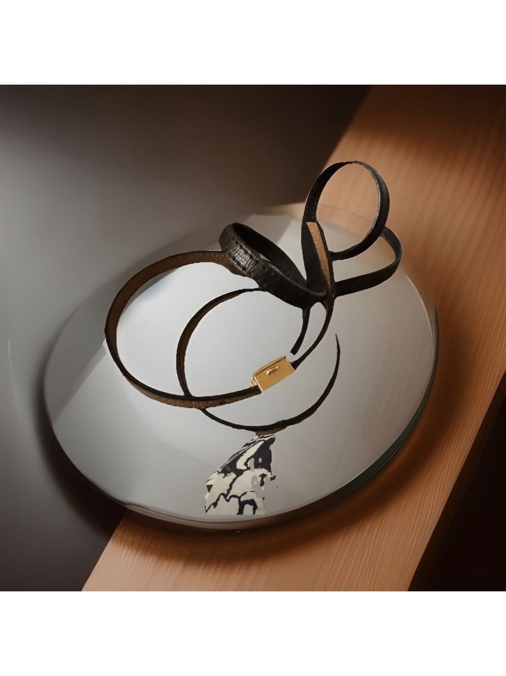 Fendi Reversible Leather Fendi Choker Necklace,bracelet 2 tone Black Cream COA - Picture 6 of 13